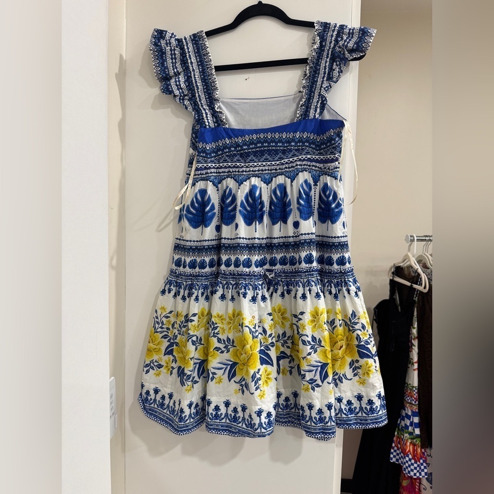 Farm Rio: Off-White Zuli Organic Cotton Mini Dress - Picture 2 of 9
